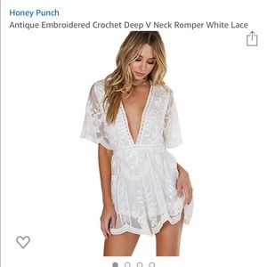 White lace romper